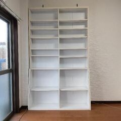 近隣配送無料 白 幅120 高さ200 奥29.5㎝ 組立て済