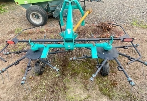 現状　タカキタ ロータリーテッダ RT3110 ２連 牧草  反転 畜産 農機 中古 農機具 岩手県北上