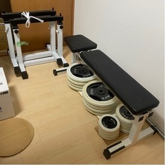 【終了】筋トレ バーベル ダンベル 90kg ベンチプレス ワイルドフィットの画像