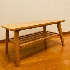 天然木コーヒーテーブルの画像