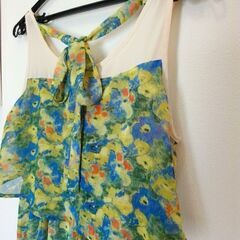Shellna リボン付きミニワンピースの画像