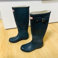 Hunter ハンター UK4 レインブーツ　キャンプ　アウトドアに！の画像