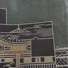 袷着物　紬　深緑の画像