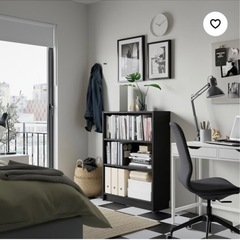 IKEA ビリー 本棚 ブラック  オーク調の画像