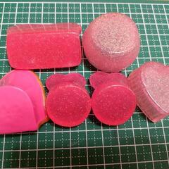 ミニチュア イス 小物入れ 6点セット ピンクの画像