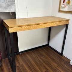 パソコンデスク　引き出し付き　シンプル　LOWYAの画像