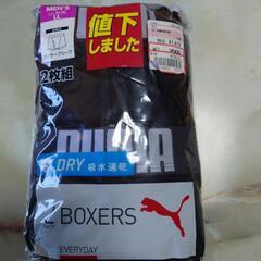 【新品】PUMA　ボクサーパンツ　LL２枚組　黒　吸水速乾