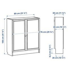 IKEA ビリー　本棚　扉付きの画像