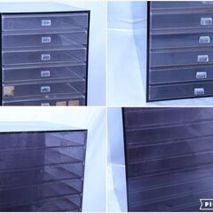 ◆ 収納ケース　アクリル　小物入れ　書類ケース　W220mm×D290mm×H490mm　#29508　◆の画像