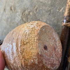 サインあり 陶芸花瓶付き 垂撥 スイハツ 5本組 竹製 垂発 短冊掛け 花入掛け 扇子掛け すいはつ 短冊掛 花入掛 茶道具 華道具の画像