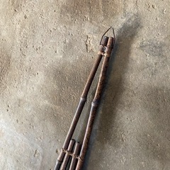 サインあり 陶芸花瓶付き 垂撥 スイハツ 5本組 竹製 垂発 短冊掛け 花入掛け 扇子掛け すいはつ 短冊掛 花入掛 茶道具 華道具の画像