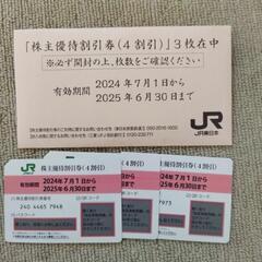 JR東日本株主優待割引（4割）券3枚　各種割引券