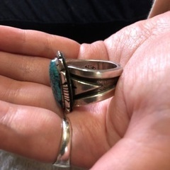 ナバホ族リングキングマンターコイズクーパーウィリー24号の画像