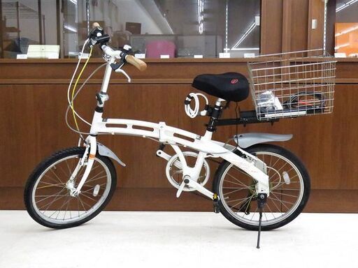 北海道 千歳市/恵庭市 近郊配送可能 DOPPELGANGER /ドッペルギャンガー 20インチ 折りたたみ自転車 213bellissima 7速 ホワイト 折り畳み