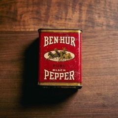 【ヴィンテージ雑貨】BEN-HUR BLACK PEPPER 缶の画像