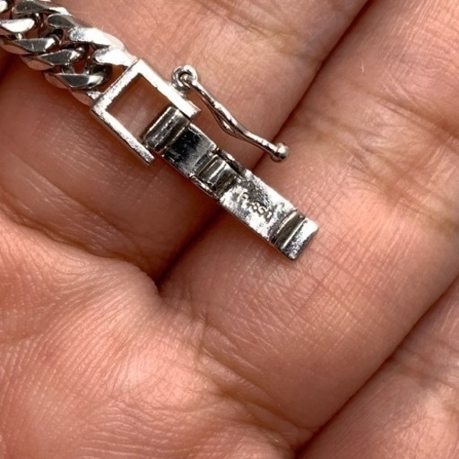 Pt850 プラチナ 850 喜平　6面ダブル　IDブレスレット　17.1g 約18.5cm