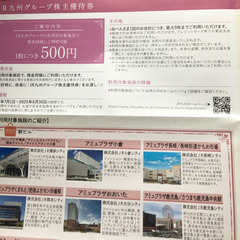 JR九州グループ　優待の画像