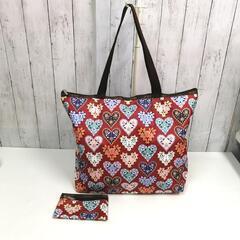 レスポートサック トートバッグ ポーチ ハート柄 LESPORTSAC