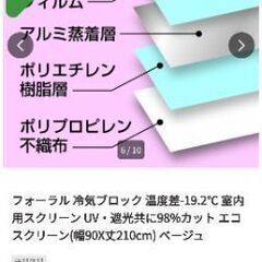 日除け　エコスクリーン　ロング　幅90×丈210 　別売可の画像