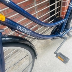 【池上店】 カスタネット　castanet 自転車　シティバイク　シティサイクル　サイクルスポット　街乗り　町乗り　ちょい乗り　ママチャリ　かご　カゴ　付き　ライト　26インチ　の画像
