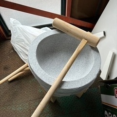 餅つき道具 臼と杵    
