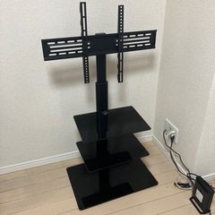 シンプルガラス板のテレビスタンド