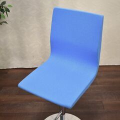 ≪yt1467ジ≫ アウトレット家具 昇降カウンターチェア 試作サンプル品 ブルー系 バーチェア/ハイチェア/回転/上下 60429-01の画像