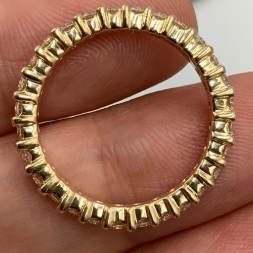 K18 18金　エタニティリング　フルエタニティリング　5g 約19.5号　1.7ct