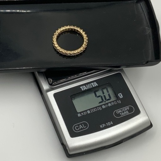 K18 18金　エタニティリング　フルエタニティリング　5g 約19.5号　1.7ct