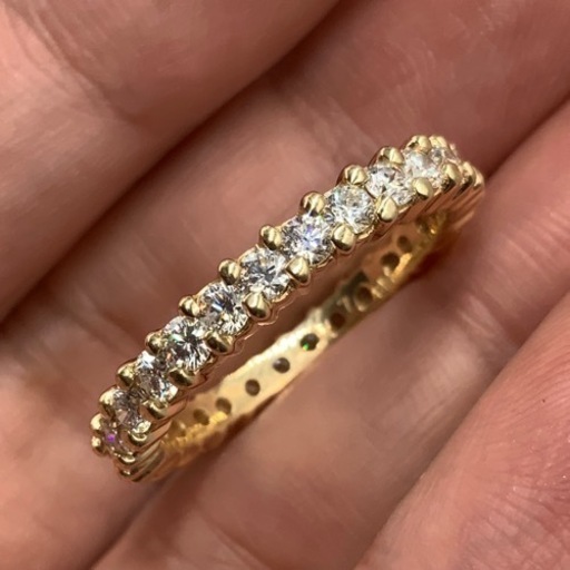 K18 18金　エタニティリング　フルエタニティリング　5g 約19.5号　1.7ct