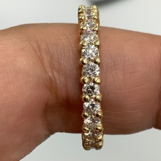 K18 18金　エタニティリング　フルエタニティリング　5g 約19.5号　1.7ct