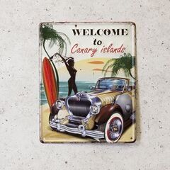 アンティークエンボスプレート レクト★CANARY ISLANDS