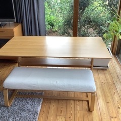 無印良品のテーブル・ベンチチェアのセット