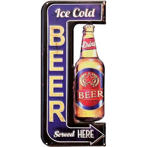 アンティークエンボスプレート Ice Cold BEER★