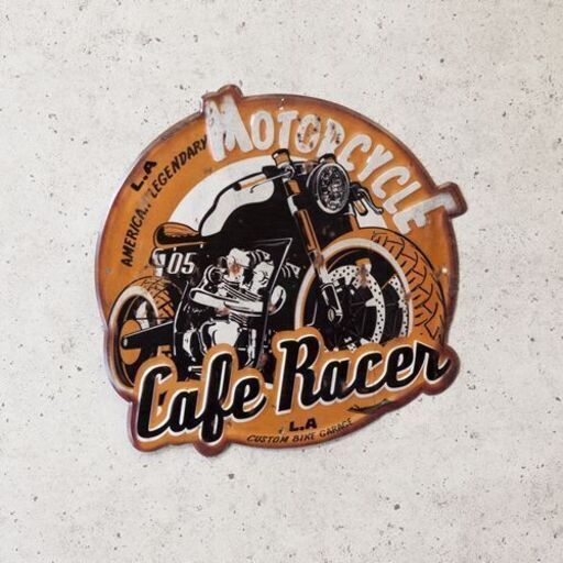 アンティークエンボスプレート レクト★Cafe Racer