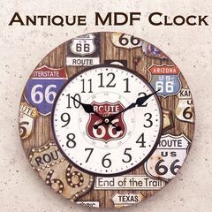 【壁掛時計】アンティークMDFクロック ROUTE 66 End...