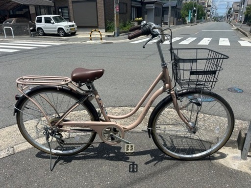 ママチャリ 26インチ オートライト 荷台付