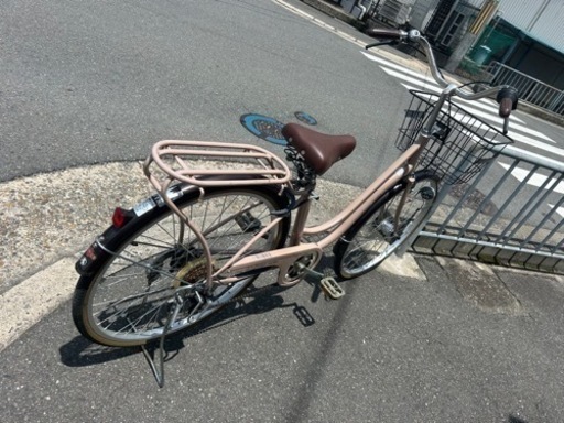ママチャリ 26インチ オートライト 荷台付 (ひろ) 枚方のクロスバイク 
