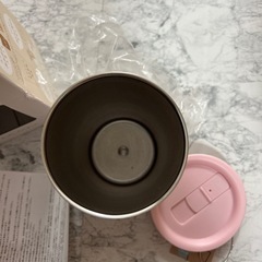 数回使用　ステンレスタンブラー　桃色の画像