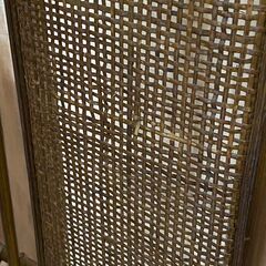 ブラウン　籐　ラタン　ついたて　パーテーション　仕切りの画像