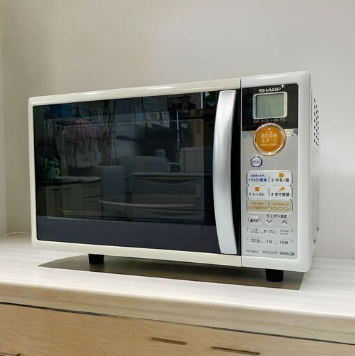 24Y409 ジ5 SHARP シャープ オーブンレンジ RE-SW10-W ウェイトセンサー 2008年製 レンジ オーブン トースター 中古品