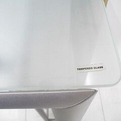 TVボード ガラス製 TV台 幅80x奥行40x高さ48.5cm TENPERD GLASS 棚板×1枚 苫小牧西店の画像