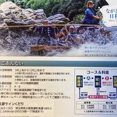 長瀞ライン下り50%割引券2025年7月1日から2026年6月30日までの画像