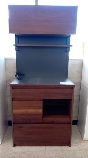 店長値引き★ジモティ割あり★ 株式会社東馬 レンジボード ブラウン H180×D45×W80 クリーニング済み TJ7048