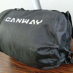 CANWAY 2人用 寝袋 黒グレー系 幅145cm アウトドア キャンプ用寝具 札幌市の画像