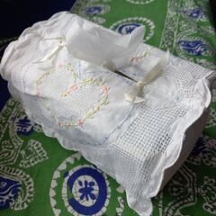 【未使用】①レースティッシュBOXカバーの画像