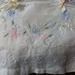 【未使用】②花柄刺繍の可愛いティッシュBOXカバーの画像