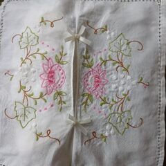 【未使用】④ピンク花柄豪華なティッシュBOXカバー