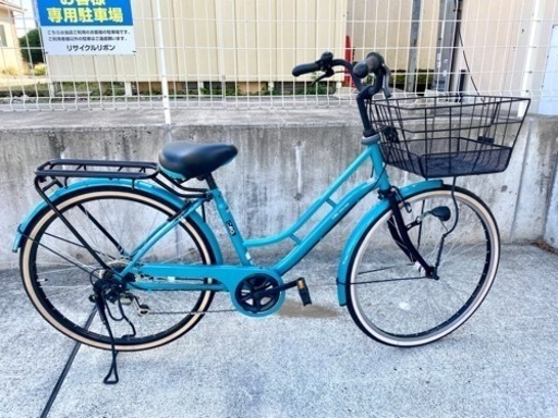 アサヒ カーグアクティブ 6段変速 26インチ ターコイズ 自転車