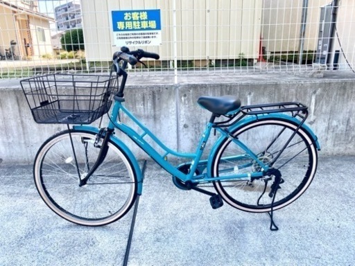 アサヒ カーグアクティブ 6段変速 26インチ ターコイズ 自転車 